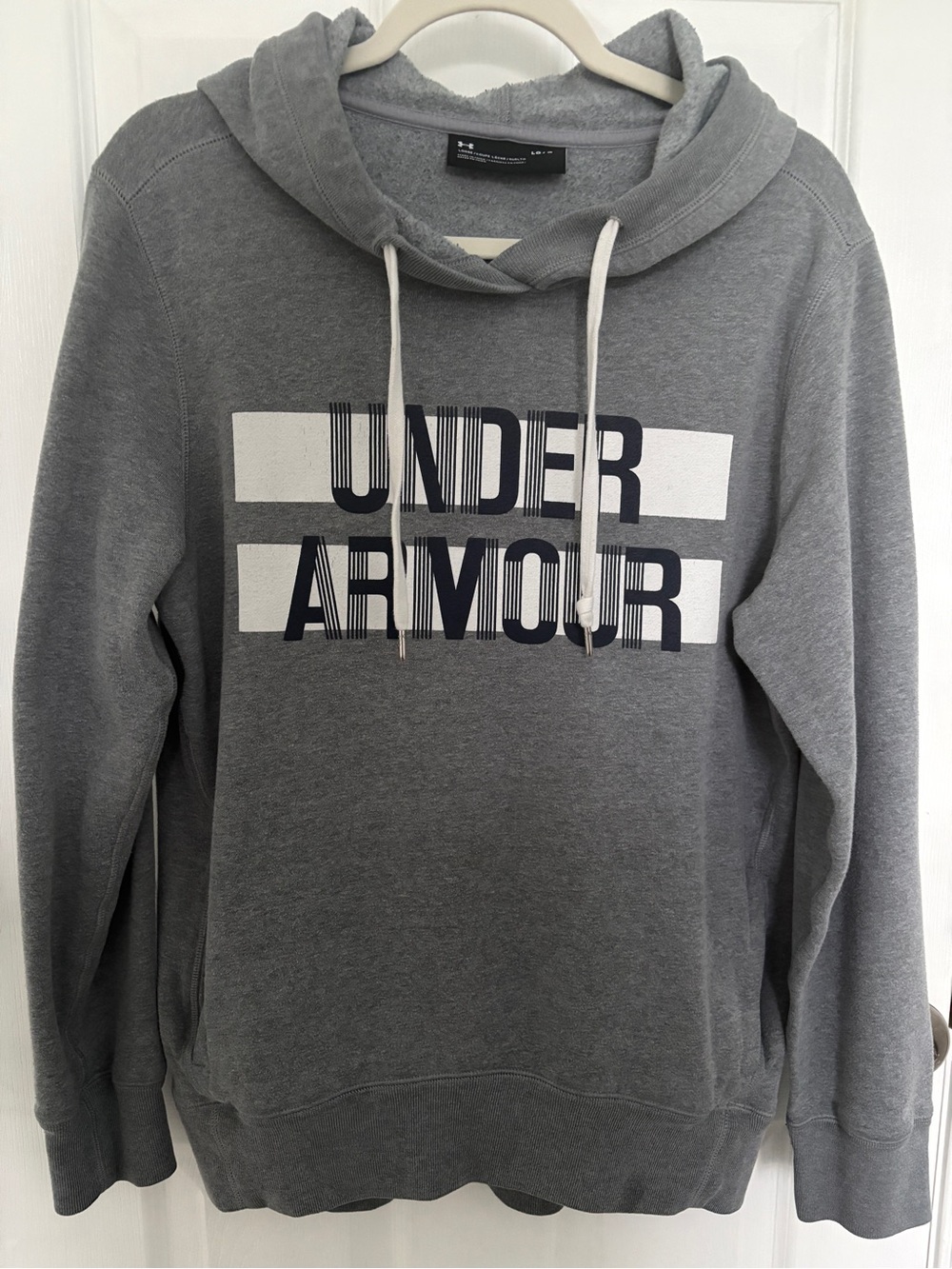 Under Armour Gray Cowl Neck Logo Sweatshirt#0037